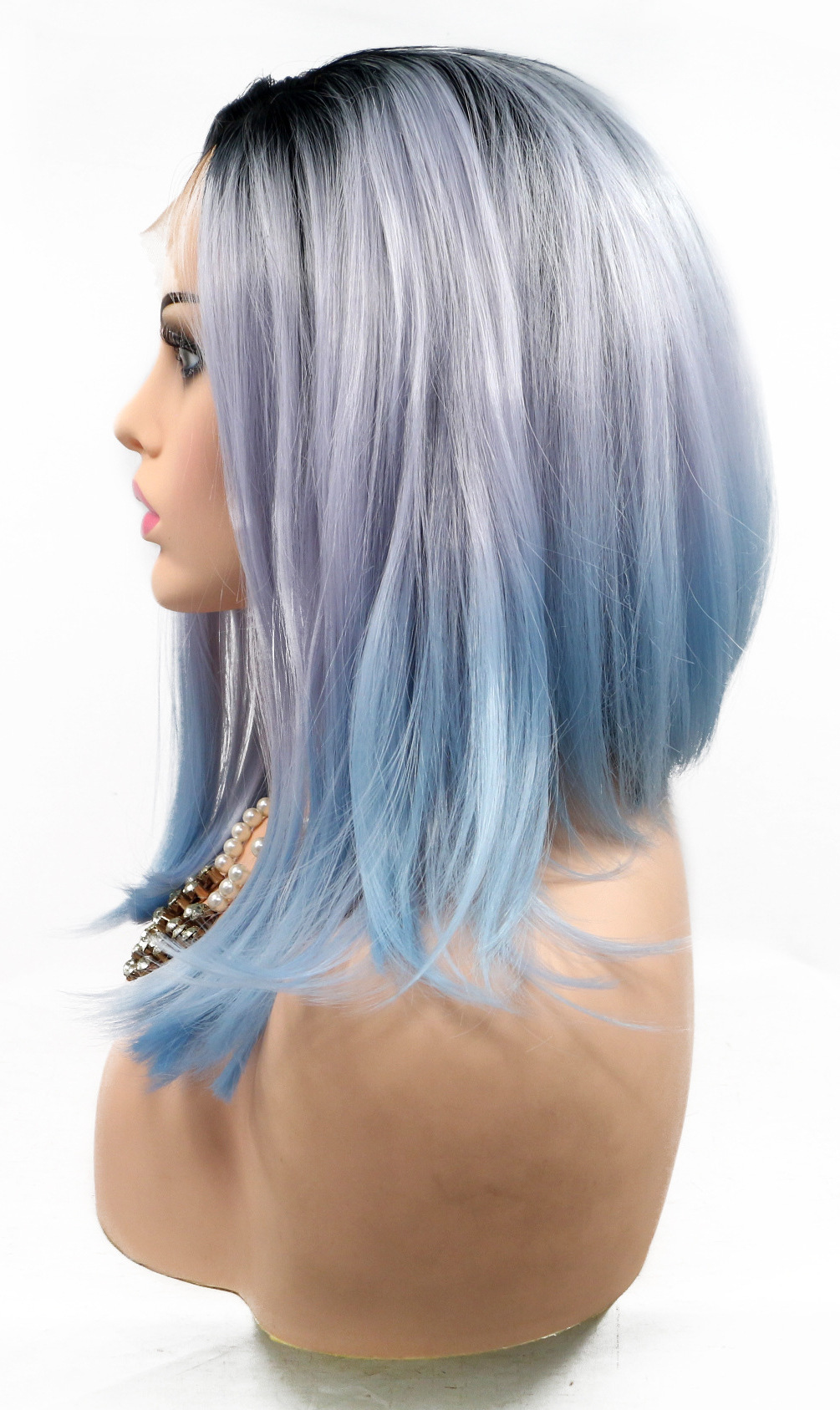 Purple fade lace front straight shoulder length lace wigs - Super X Studio